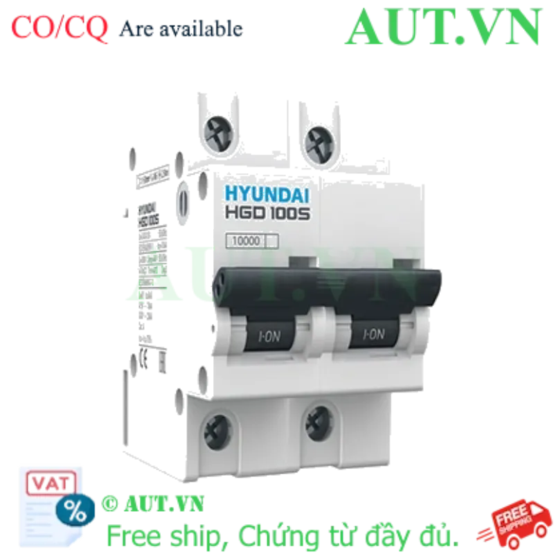 Ảnh của MCB Hyundai HGD100S 2P 100A 10kA