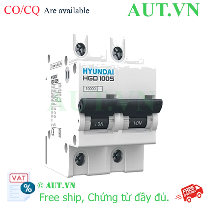 Ảnh của MCB Hyundai HGD100S 2P 80A 10kA