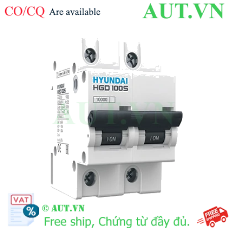 Ảnh của MCB Hyundai HGD100S 2P 80A 10kA