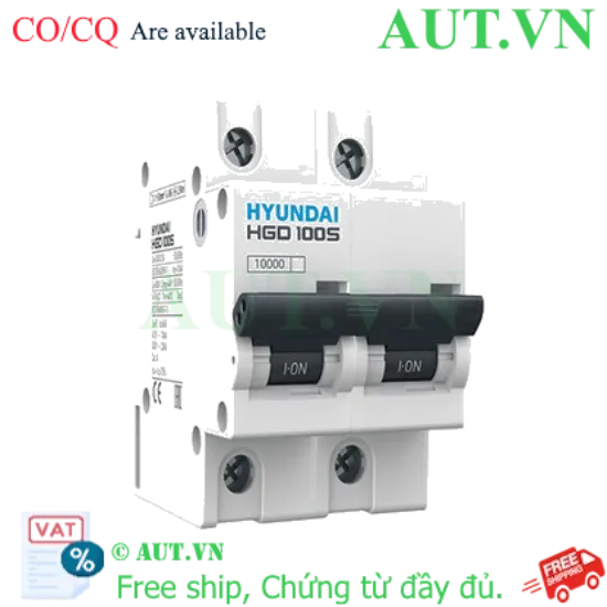 Ảnh của MCB Hyundai HGD100S 2P 80A 10kA