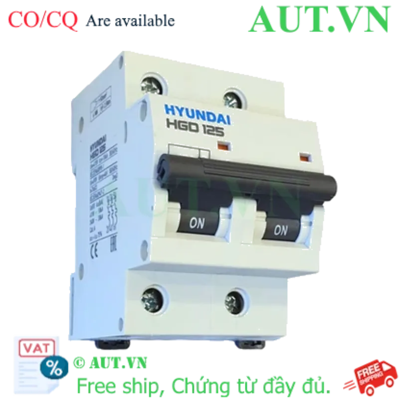 Ảnh của MCB Hyundai HGD125 2P 80A 10kA