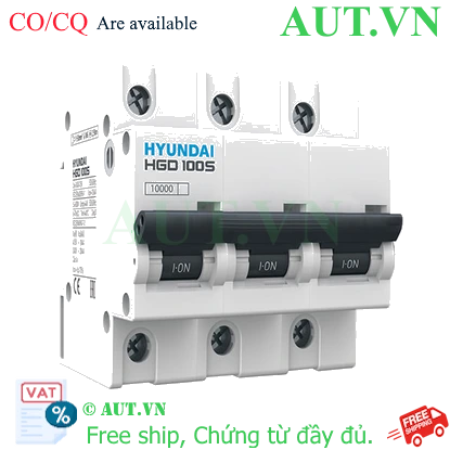 Ảnh của MCB Hyundai HGD100S 3P 100A 10kA