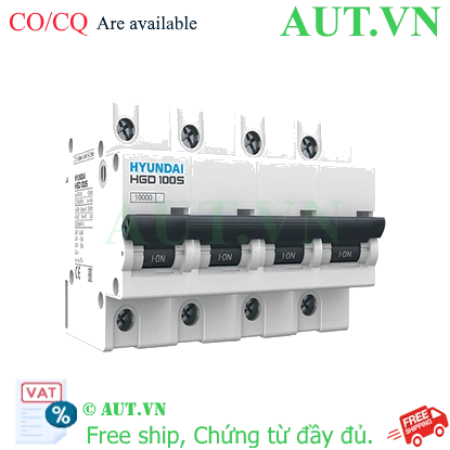 Ảnh của MCB Hyundai HGD100S 4P 100A 10kA