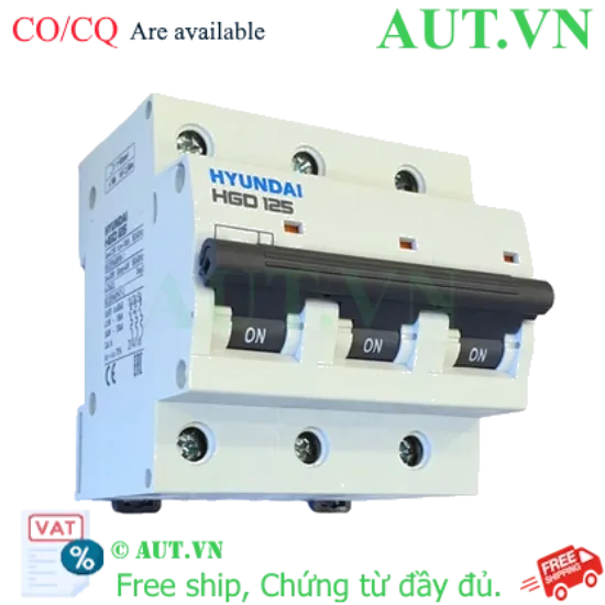Ảnh của MCB Hyundai HGD125 3P 100A 10kA