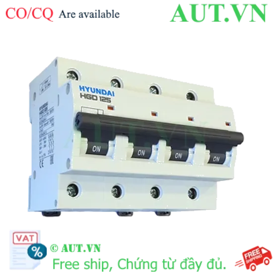 Ảnh của MCB Hyundai HGD125 4P 100A 10kA