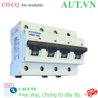 Ảnh của MCB Hyundai HGD125 4P 80A 10kA