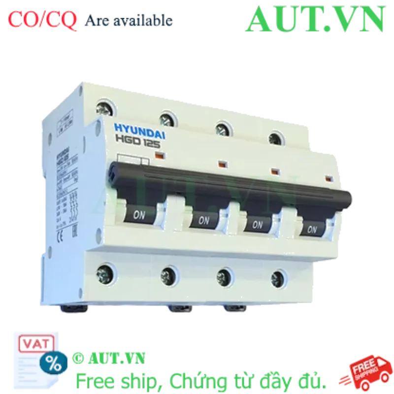 Ảnh của MCB Hyundai HGD125 4P 80A 10kA