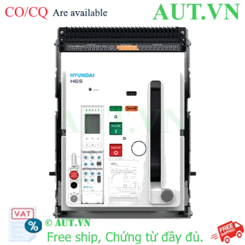 Ảnh của ACB Hyundai HGS16A3BM0C0S051L 1600A 65kA 3P - Loại Kéo (Draw-out) Chính Hãng