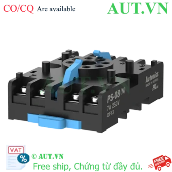 Ảnh của Đế Cắm 8 Chân Autonics PS-08(N) - Chịu Nhiệt, Gắn Ray DIN, Tiếp Điểm Ổn Định | AUT VN