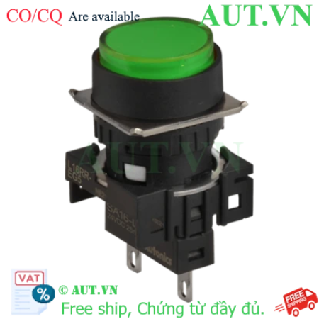 Ảnh của Công tắc nút nhấn Autonics L16RR-EG24 (D16, 24VDC, Xanh Lá)