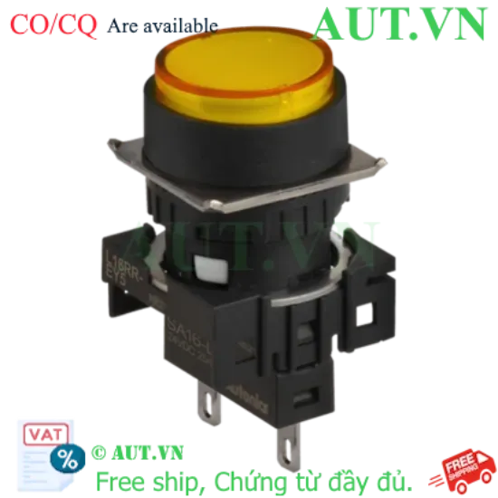 Ảnh của Công tắc nút nhấn Autonics L16RR-EY24 Màu Vàng - Chính hãng AUT VN