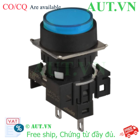 Ảnh của Công tắc nút nhấn Autonics L16RR-EB24 tròn lồi, LED xanh 24VDC