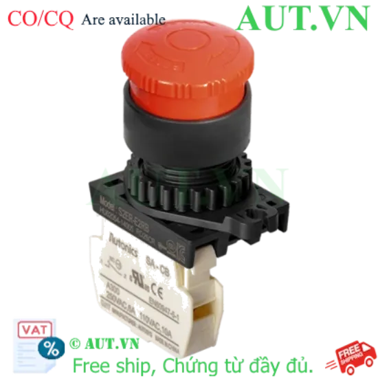 Ảnh của Công tắc nút nhấn khẩn cấp Autonics S2ER-E3RB | D40mm, Nhấn Giữ Xoay Reset - AUT VN