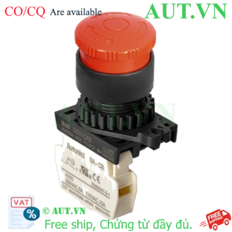 Ảnh của Nút Dừng Khẩn Cấp Autonics S2ER-E3RB | Lỗ 40mm, Nhấn Giữ Xoay Reset, IP65 - AUT VN