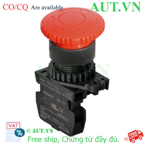Ảnh của Công tắc nút nhấn Autonics S2ER-E3RA - Màu Đỏ, 1NO, Nhấn Giữ Xoay Reset