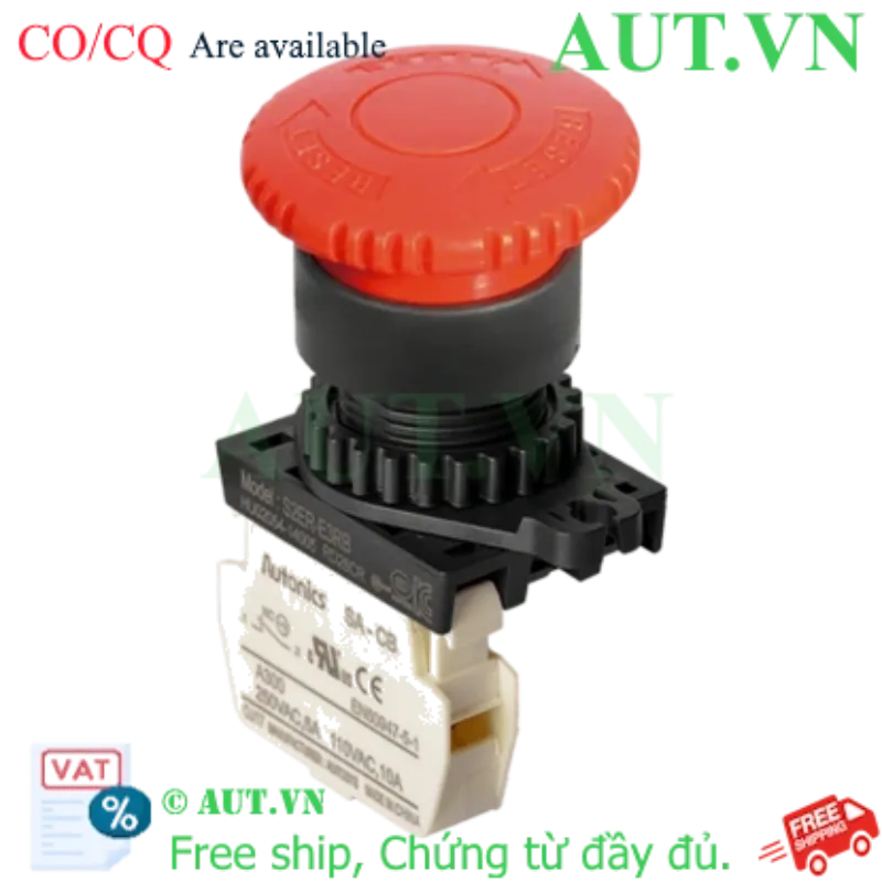 Ảnh của Nút Nhấn Dừng Khẩn Cấp Autonics S2ER-E3RBM | Đầu Nấm Ø40mm, 1NC, Push-Lock - AUT VN