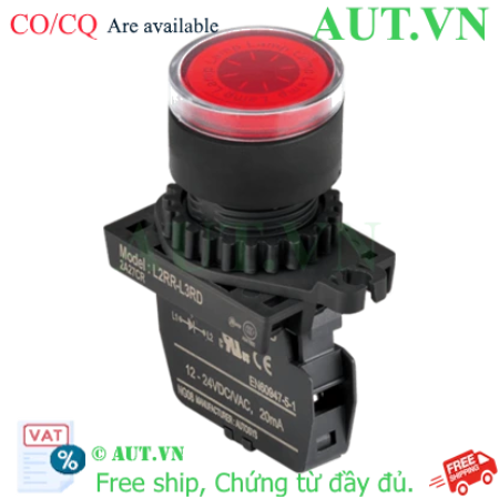 Ảnh của Nút Nhấn Công Tắc Đèn LED Autonics L2RR-L3RDM Đỏ 12-24V AC/DC