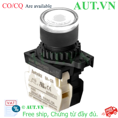 Ảnh của Nút Nhấn Khối Cảm Ứng AUT 22mm - Trắng - Nhấn Nhả 1NC - AUT VN (S2PR-P3WBD)