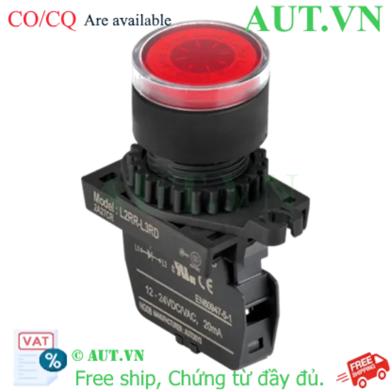 Ảnh của Khối Đèn LED Autonics L2RR-L3RL Màu Đỏ 110-220VAC | Siêu Sáng, Chuẩn Ø22/25mm