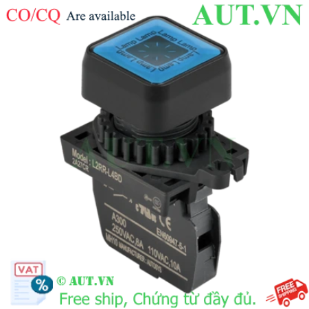 Ảnh của Công tắc nút nhấn Autonics L2RR-L4BD - LED Xanh, Đầu Vuông, Phi 22/25mm Chính Hãng