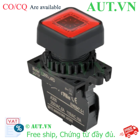 Ảnh của Công tắc nút nhấn Autonics L2RR-L4RDM: LED Đỏ, Đầu Vuông, 12-24V AC/DC - Chính Hãng AUT VN