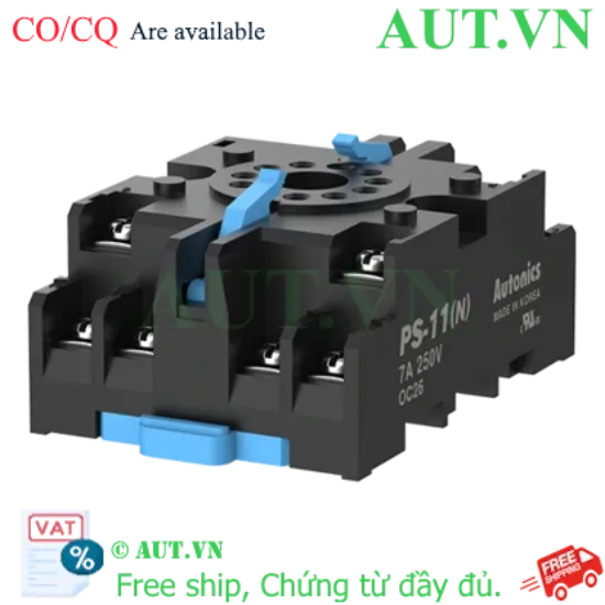 Ảnh của Đế Rơ Le Autonics PS-11(N) 11 Chân Tròn - Chống Cháy, Lắp Ray DIN | AUT VN