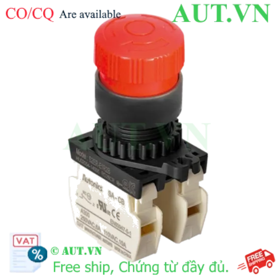 Ảnh của Nút Nhấn Autonics S2ER-E1R2B Màu Đỏ | 2NC, Nhấn Giữ & Xoay Reset | Chính Hãng AUT VN