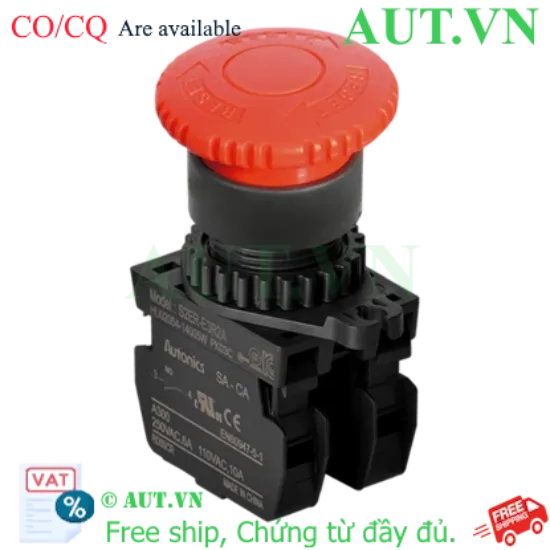 Ảnh của Nút Nhấn Khẩn Cấp Autonics S2ER-E3R3A | 3NO/3NC, Chống Nước, Siêu Bền