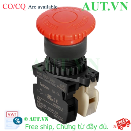 Ảnh của Công tắc nút nhấn Autonics S2ER-E3RAB Đỏ - 1NO+1NC, Nhấn Giữ Xoay Reset, Ø22/Ø25mm