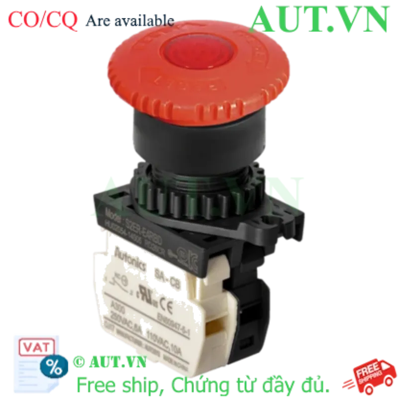 Ảnh của Nút Nhấn Khẩn Cấp Autonics S2ER-E4RBD | Đèn LED 12-24V, 1NC, Nhấn Khóa Xoay Reset