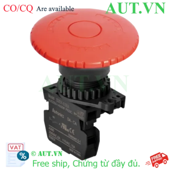 Ảnh của Công tắc nút nhấn Autonics S2ER-E5RA Đỏ - Nhấn giữ Xoay Reset - Đầu $\phi$60mm