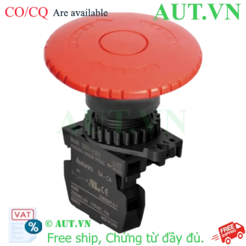 Ảnh của Nút Dừng Khẩn Cấp Autonics S2ER-E5RA Đỏ - Nhấn Giữ Xoay Reset - Đầu $\phi$60mm