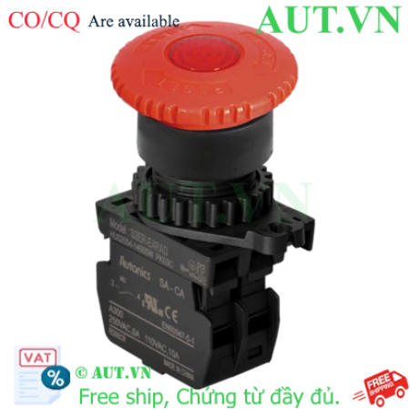 Ảnh của Nút Nhấn Dừng Khẩn Cấp Autonics S2ER-E4RAL - LED 110-220VAC, Tiếp Điểm 1NO, Đầu Nấm Ø40mm | AUT VN
