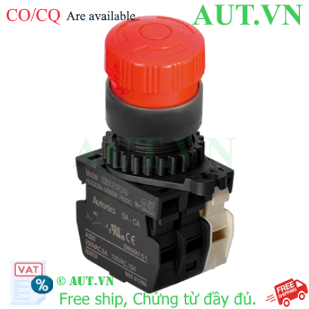 Ảnh của Nút Nhấn Autonics S2ER-E1R2AB Màu Đỏ | 2NO + 1NC | Nhấn Giữ Xoay Reset