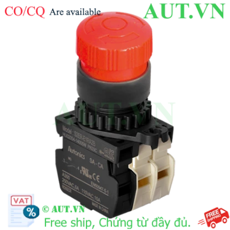 Ảnh của Công tắc nút nhấn khẩn cấp Autonics S2ER-E1RA2B - Đỏ, 1NO+2NC, Ø22/25mm