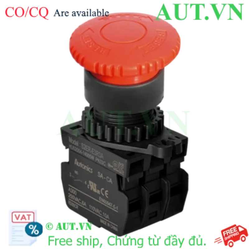 Ảnh của Nút Nhấn Autonics S2ER-E3R3A Đỏ - 3NO, Nhấn Giữ Xoay Reset, Ø22mm | AUT VN
