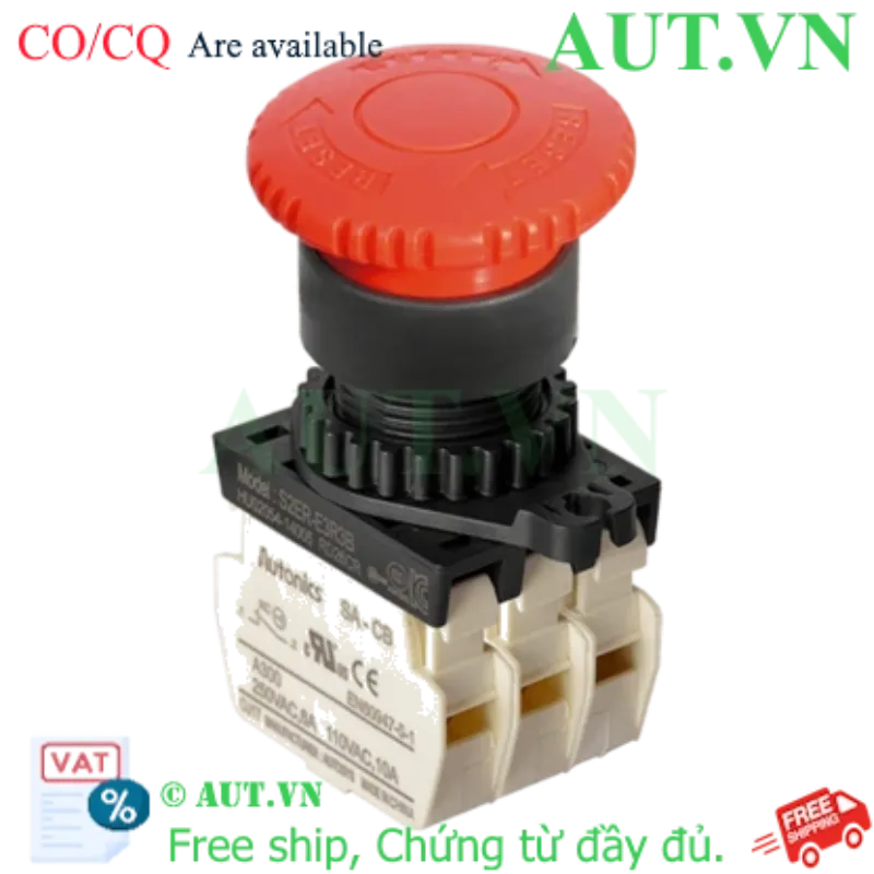 Ảnh của Nút Nhấn Dừng Khẩn Cấp Autonics S2ER-E3R3B | 3NC, Màu Đỏ, Xoay Để Reset