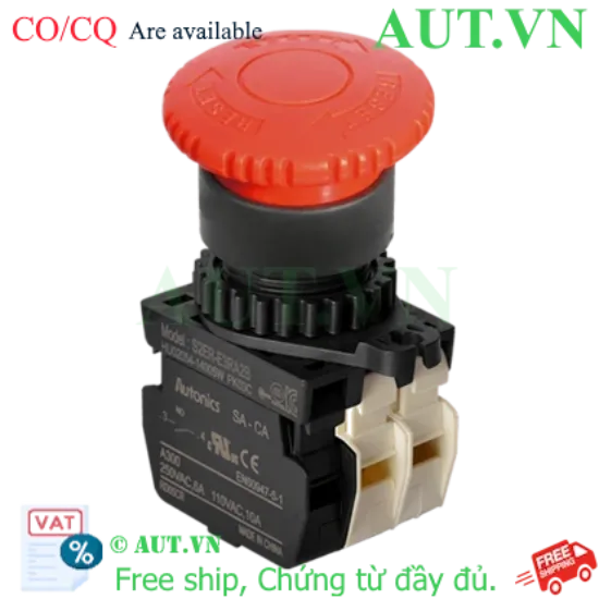 Ảnh của Nút Nhấn Dừng Khẩn Cấp Autonics S2ER-E3RA2B | 1NO+2NC, Xoay Reset, Màu Đỏ