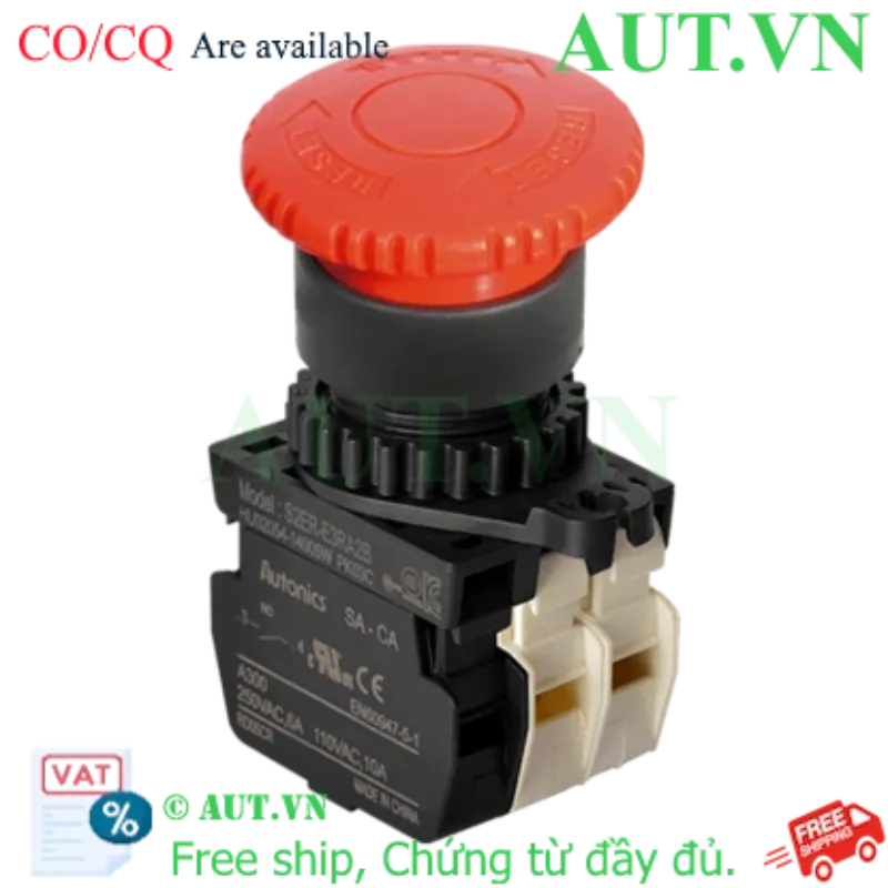 Ảnh của Nút Nhấn Dừng Khẩn Cấp Autonics S2ER-E3RA2B | 1NO+2NC, Xoay Reset, Màu Đỏ