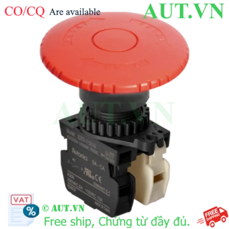 Ảnh của Nút Nhấn Dừng Khẩn Cấp Autonics S2ER-E5RAB | 1NO+1NC, Đỏ, Xoay Reset