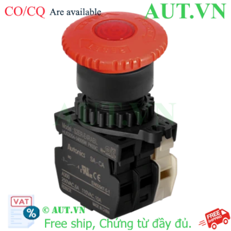 Ảnh của Nút Nhấn Dừng Khẩn Cấp Autonics S2ER-E4RABD - Có Đèn LED, 1NO+1NC, Ø22/25mm - Chính Hãng AUT VN