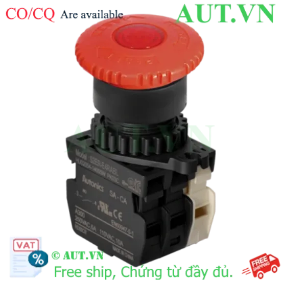 Ảnh của Nút Nhấn Dừng Khẩn Cấp Autonics S2ER-E4RABDM - LED 12-24V, 1NO+1NC, Xoay Reset