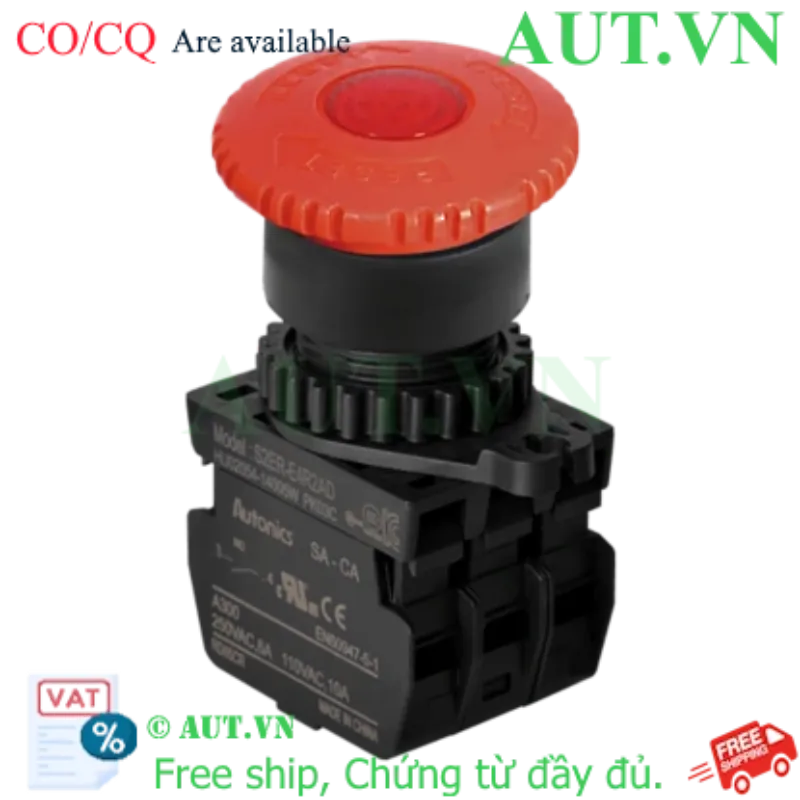 Ảnh của Nút Nhấn Dừng Khẩn Cấp Autonics S2ER-E4R2AL | 2NO, LED 220V, Xoay Reset