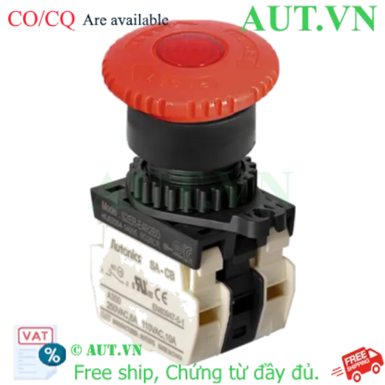 Ảnh của Nút Nhấn Khẩn Cấp Autonics S2ER-E4R2BLM | Đầu Nấm Ø40mm, 2NC, Đèn LED 220V