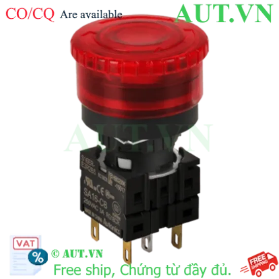 Ảnh của Nút Nhấn Dừng Khẩn Cấp Autonics S16ER-E3R2B24: Phi 16mm, 2NC, LED 24VDC - An Toàn & Nhỏ Gọn | AUT VN