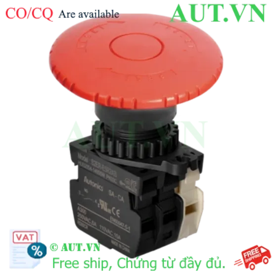 Ảnh của Nút Nhấn Dừng Khẩn Cấp Autonics S2ER-E5R2AB Đỏ | 2NO + 1NC | Nhấn Giữ Xoay Reset