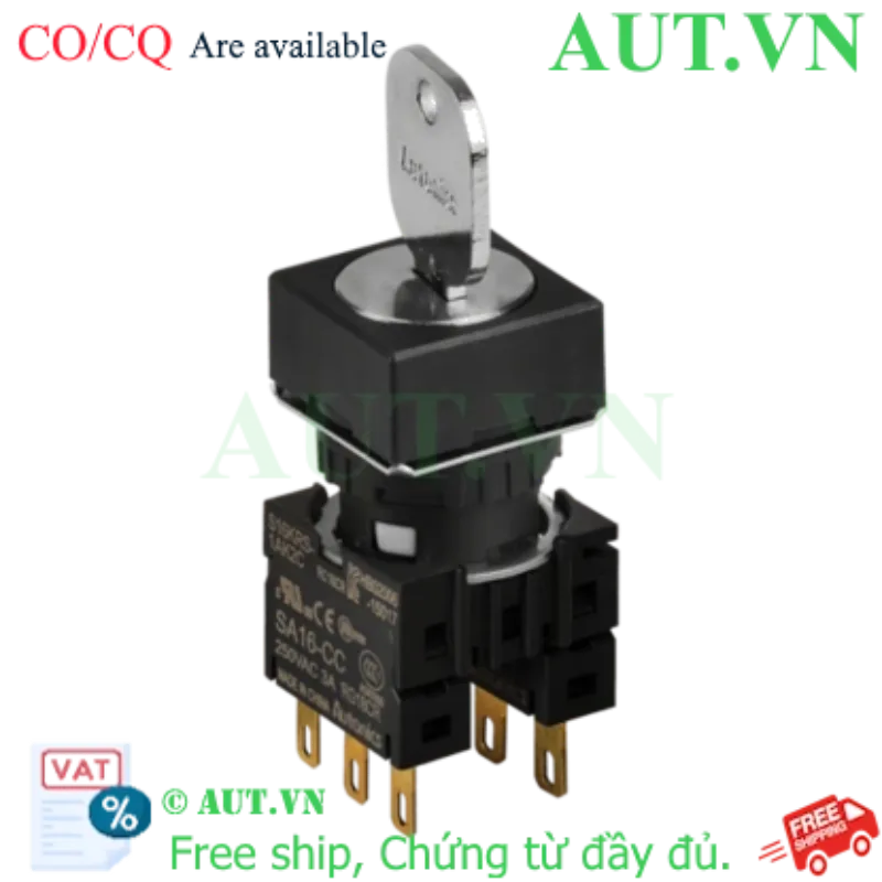 Ảnh của Công tắc xoay chìa khóa Autonics S16KRS-5GK2C | 3 Vị trí, 2NO+2NC, IP65