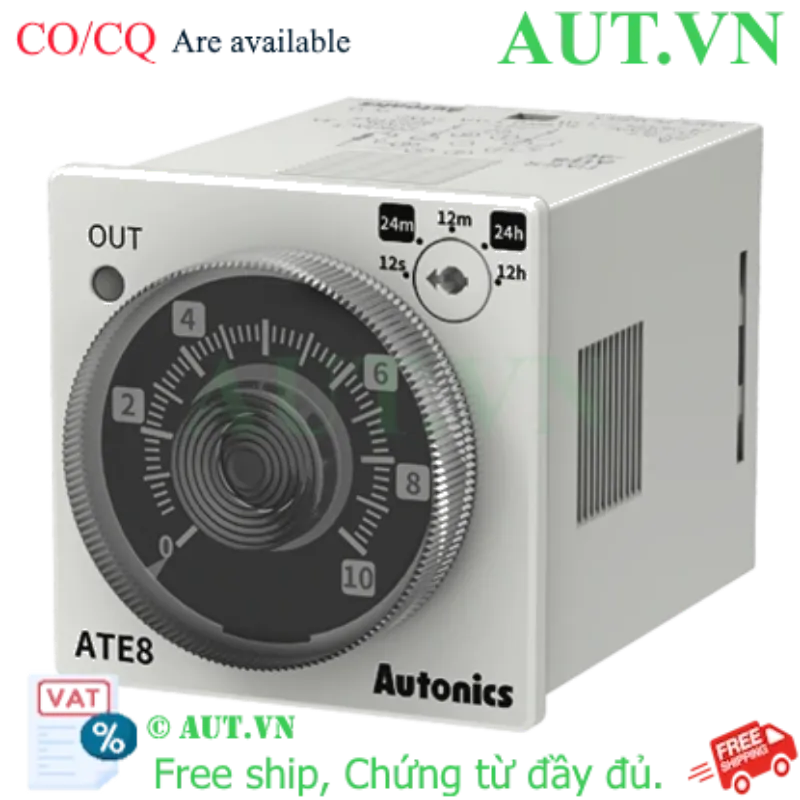Ảnh của Timer Autonics ATE8-4CE - Rơ Le Thời Gian On-Delay, Nguồn 24-240V, 8 Chân | AUT VN