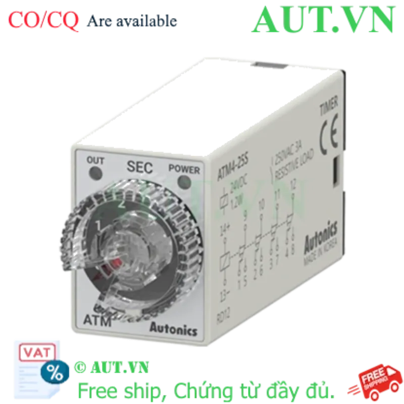 Ảnh của Timer Autonics ATM4-25S (24VDC, 0.5-5s, 4PDT)