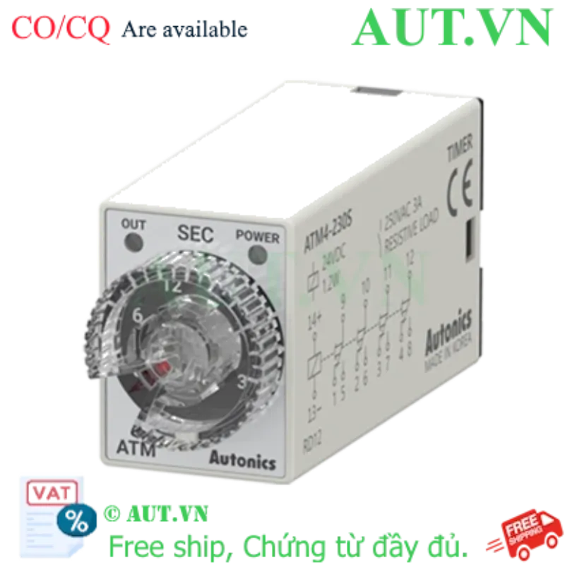 Ảnh của Timer Autonics ATM4-530S 220VAC 3-30s Chính Hãng - AUT VN